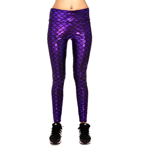 leggings, mermaid leggings, printed leggings, tights, cheap leggings, purple leggings
