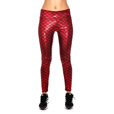 leggings, mermaid leggings, printed leggings, tights, cheap leggings, red leggings