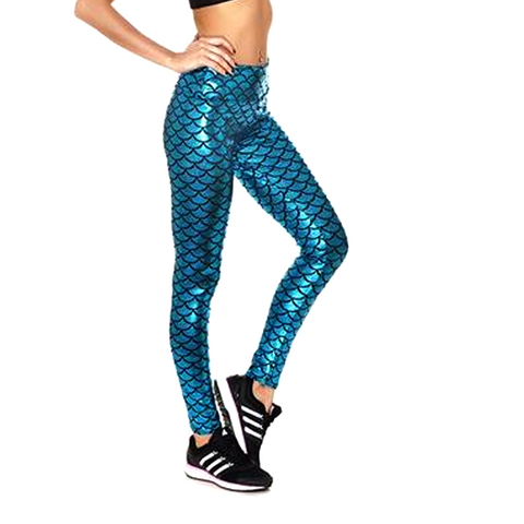 leggings, mermaid leggings, printed leggings, tights